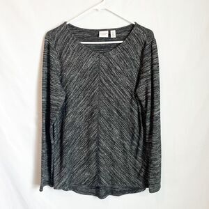Chico’s Weekends Black V-neck Sweater Size 0/S